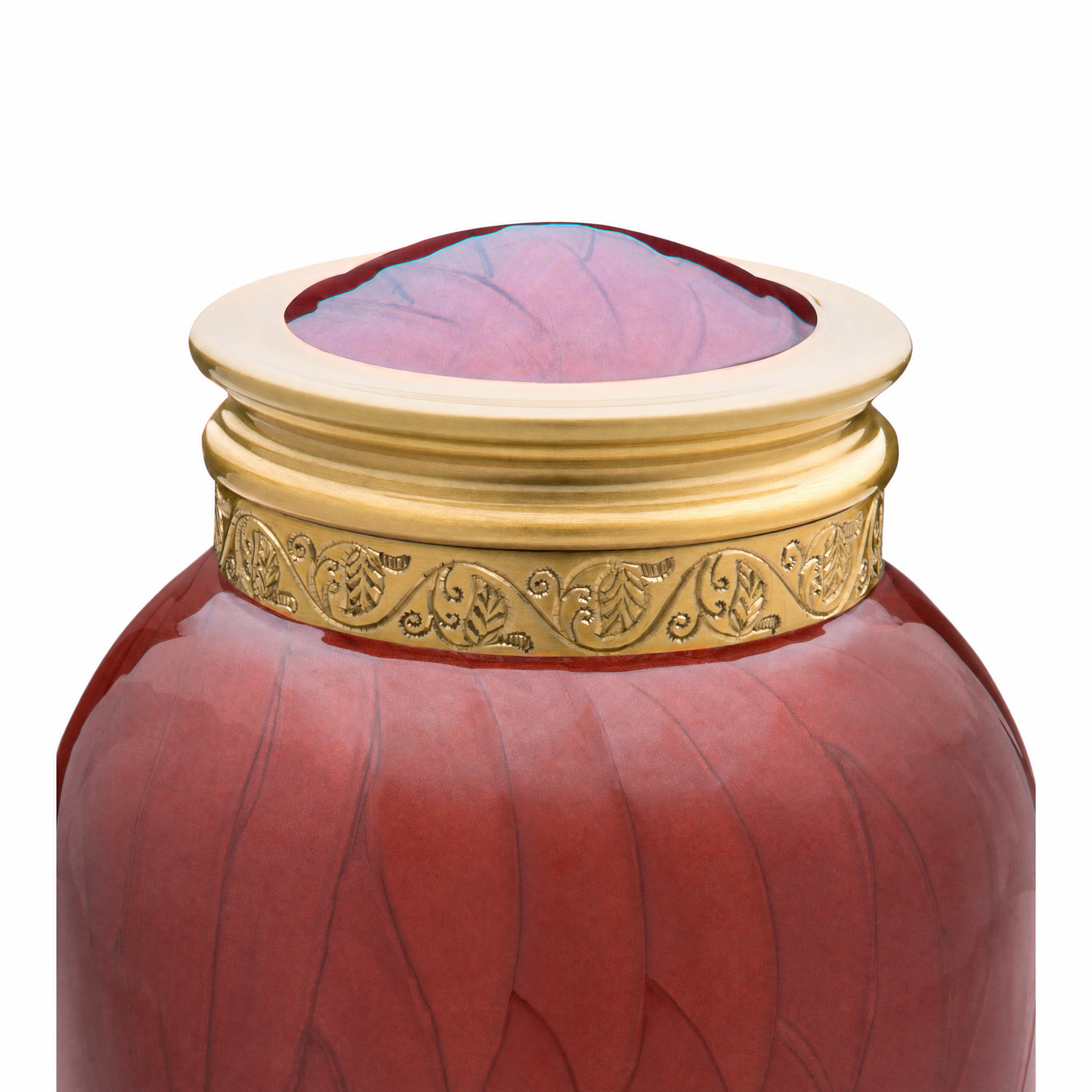Blessing™ Medium Urn Pearl Crimson & Bru Gold