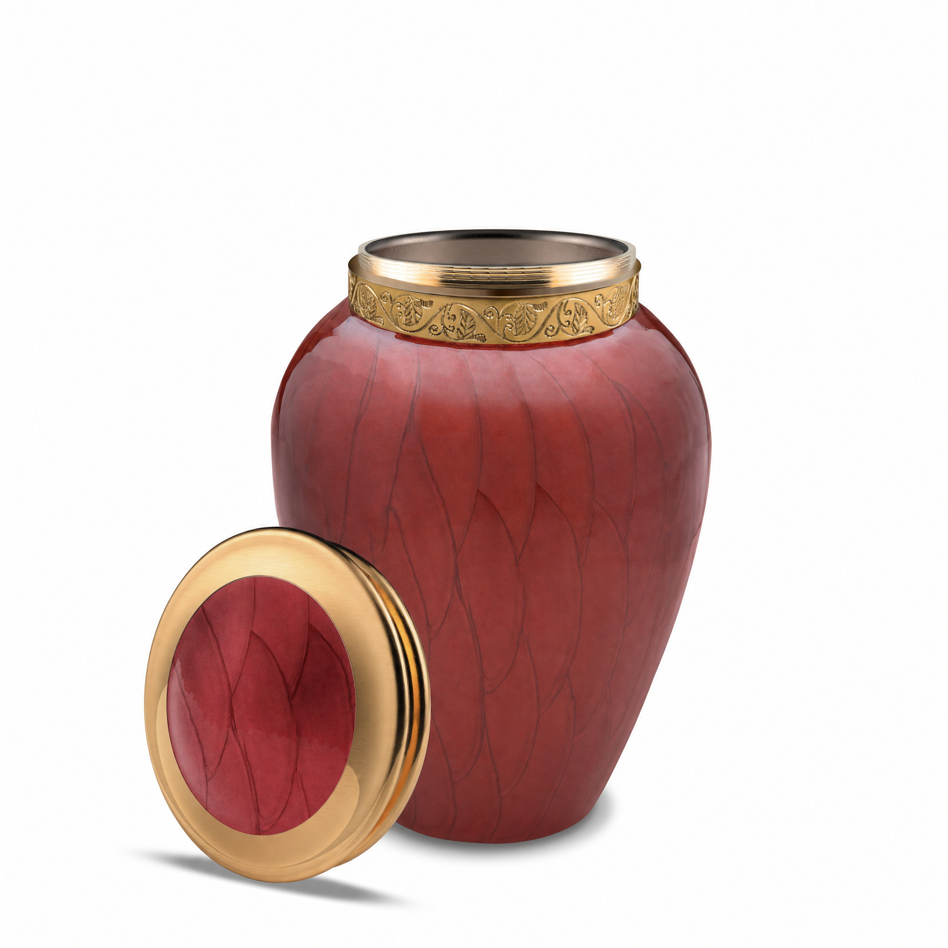 Blessing™ Medium Urn Pearl Crimson & Bru Gold