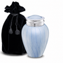 Blessing™ Medium Urn Pearl Blue & Pol Silver