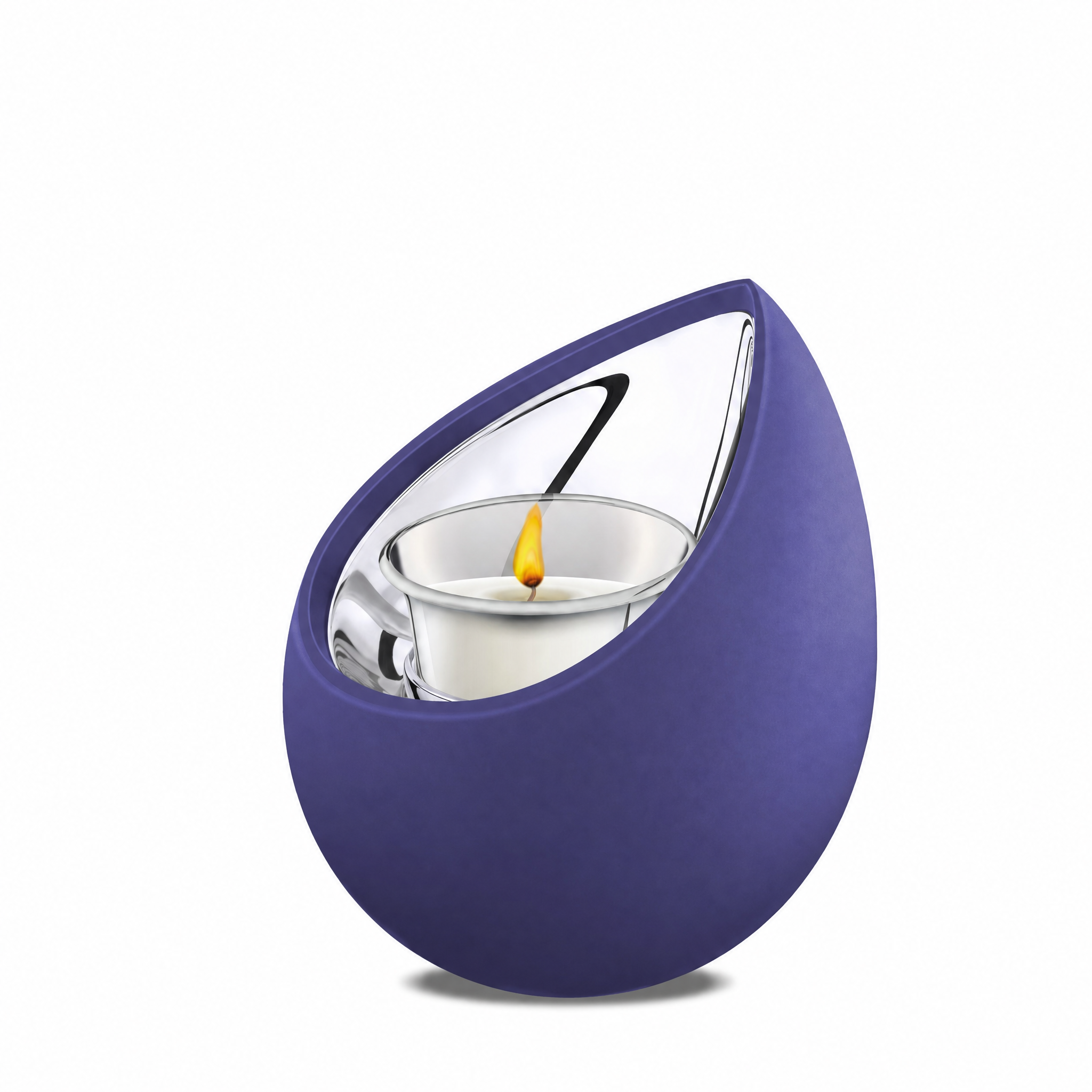 Drop™ Tealight Urn Navy & Pol Silver