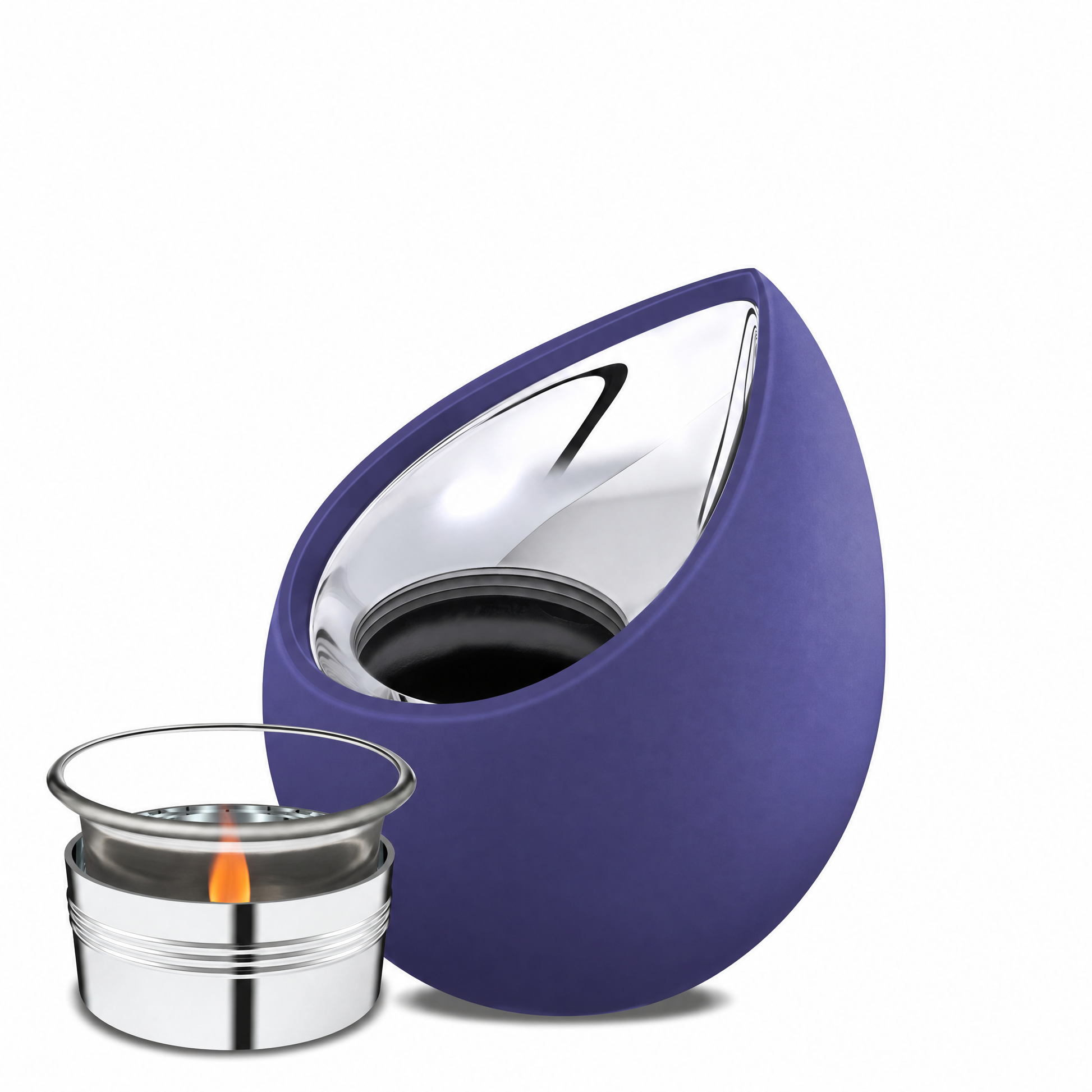 Drop™ Tealight Urn Navy & Pol Silver
