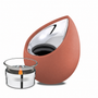 Drop™ Tealight Urn Terracota & Pol Silver