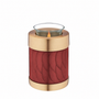 Tealight Urn Pearl Crimson & Bru Gold