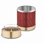 Tealight Urn Pearl Crimson & Bru Gold
