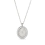 Oval Engraved Pendant in S - Silver memorial jewellery