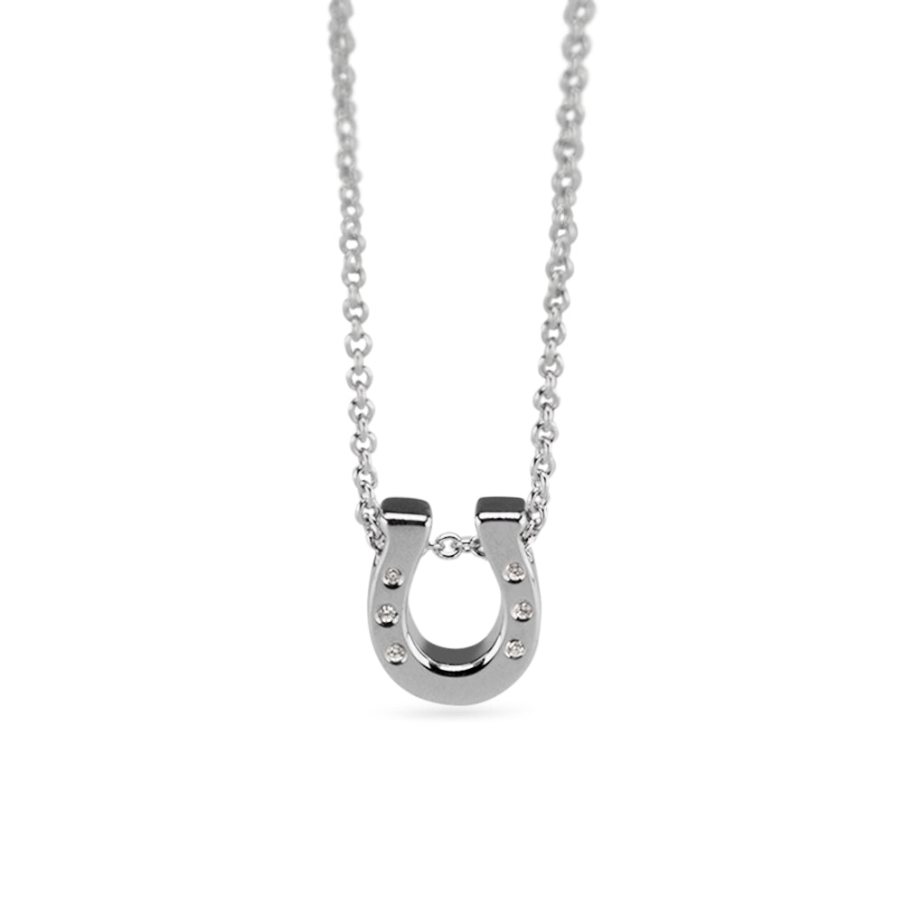 Horse Shoe Necklace in S - Silver memorial jewellery