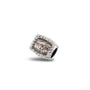 Cube Gem Charm in Silver - Silver memorial jewellery