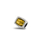 Cube Gem Charm in Yellow - Silver memorial jewellery