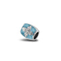 Daisy Charm in Baby Blue - Silver memorial jewellery