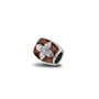 Daisy Charm in Brown - Silver memorial jewellery