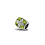 Daisy Charm in Green - Silver memorial jewellery
