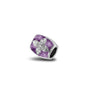 Daisy Charm in Purple - Silver memorial jewellery