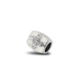 Daisy Charm in White - Silver memorial jewellery