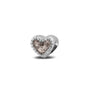 Heart Gem Charm in Silver - Silver memorial jewellery