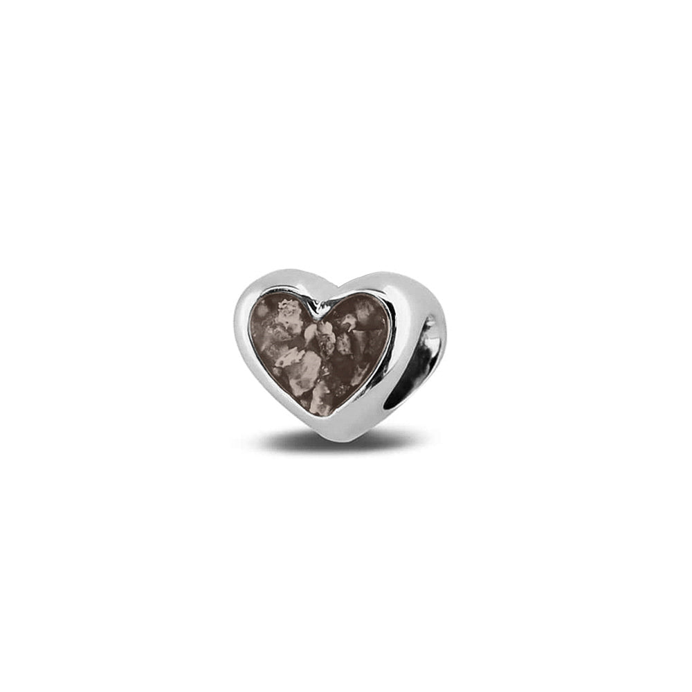 Heart Charm in Silver - Silver memorial jewellery