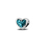 Heart Charm in Turquoise - Silver memorial jewellery