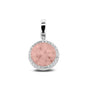 Round Pendant Charm in Blush - Silver memorial jewellery