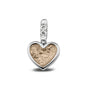 Heart Pendant Charm in Transparent - Silver memorial jewellery