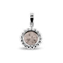 Round Bubble Pendant Charm in Silver - Silver memorial jewellery