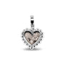 Heart Bubble Pendant Charm in Silver - Silver memorial jewellery