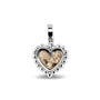 Heart Bubble Pendant Charm in Transparent - Silver memorial jewellery