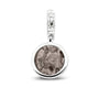 Round Pendant Charm in Silver - Silver memorial jewellery