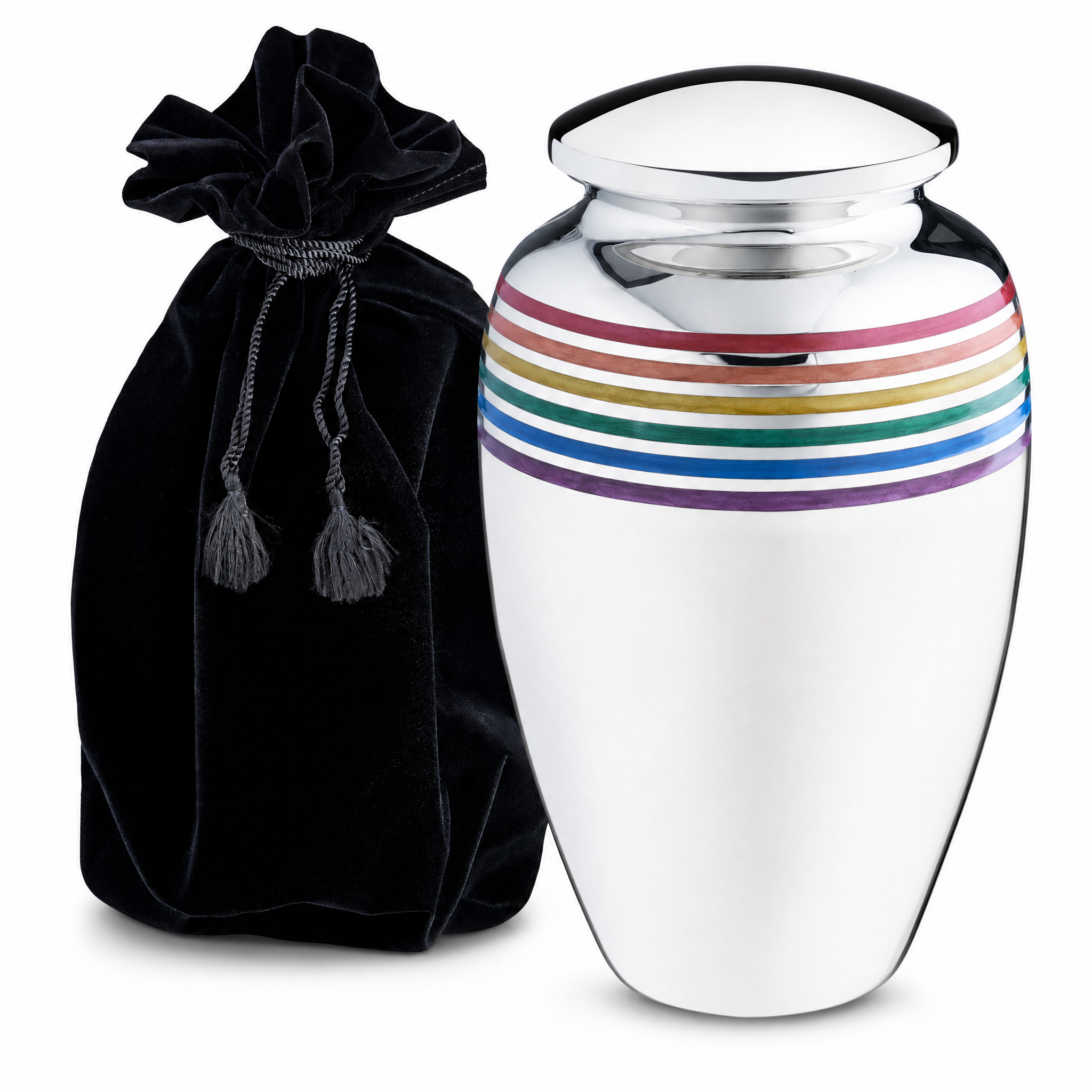 Pride™ Rainbow Adult Urn Pol Silver