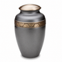 Floral Band Adult Urn Slate & Bru Gold
