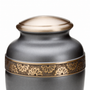 Floral Band Adult Urn Slate & Bru Gold