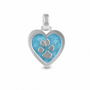 Paw Print Heart Pendant