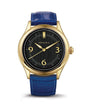 Amare Gold memorial watch — ocean blue strap