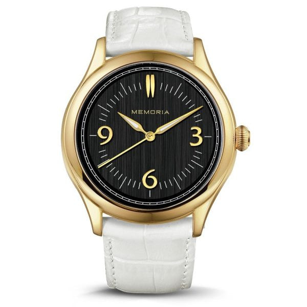 Amare Gold memorial watch — white strap