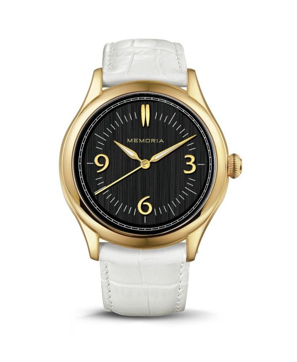 Amare Gold memorial watch — white strap