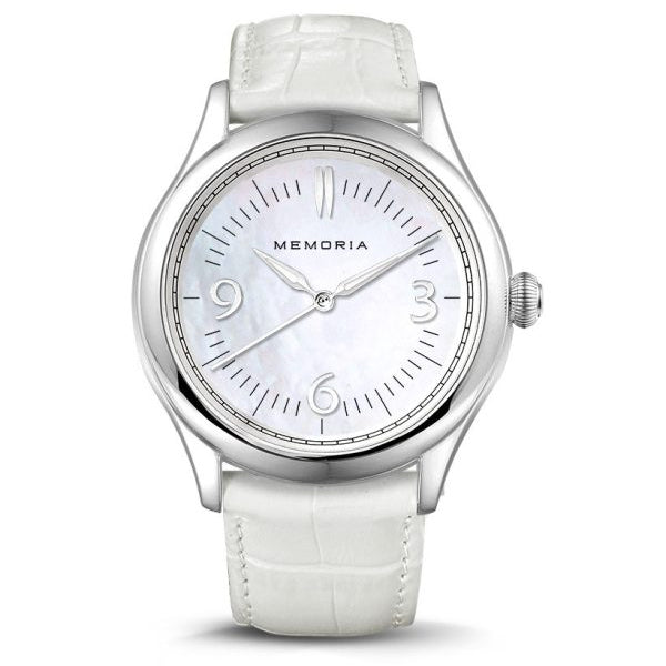 Amare Pearl memorial watch — white strap