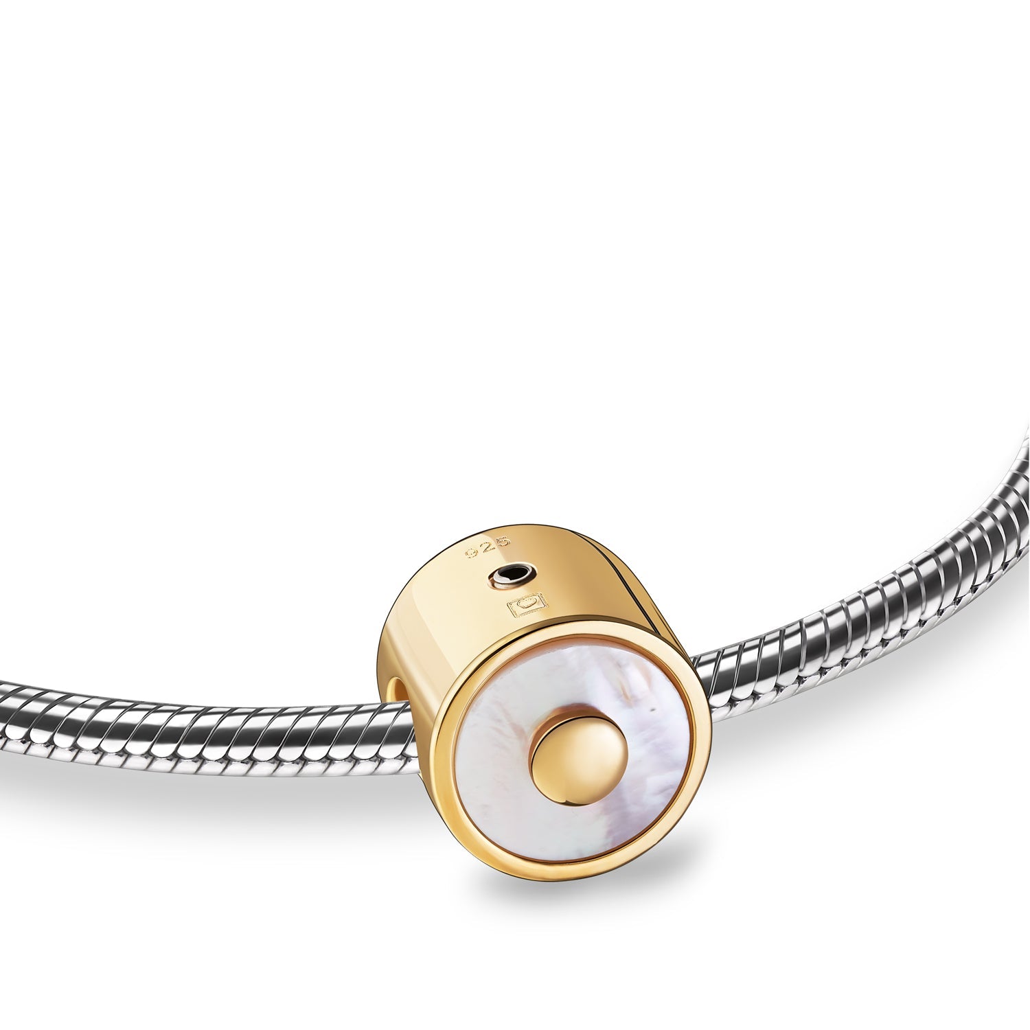 Mother of Pearl Charm Gold Vermeil