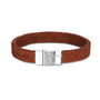 Leather Bracelet with Fingerprint in FCOS - Silver memorial jewellery