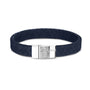Leather Bracelet with Fingerprint in FNS - Silver memorial jewellery