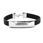 Plain Leather Bracelet in BS - Silver, Leather memorial jewellery