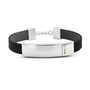 Plain Leather Bracelet in BS - Silver, Leather memorial jewellery