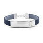 Plain Leather Bracelet in NS - Silver, Leather memorial jewellery