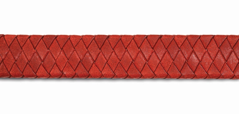 Large Clasp Leather Bracelet - Cognac Strap in Cognac - Silver, Leather memorial jewellery