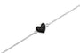 Heart Chain Bracelet in Black - Silver memorial jewellery