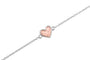 Heart Chain Bracelet in Blush - Silver memorial jewellery