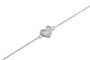 Heart Chain Bracelet in Silver - Silver memorial jewellery