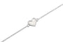 Heart Chain Bracelet in White - Silver memorial jewellery
