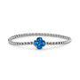 Clover Gem Flexible Bracelet in Blue - Silver memorial jewellery