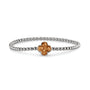 Clover Gem Flexible Bracelet in Gold - Silver memorial jewellery