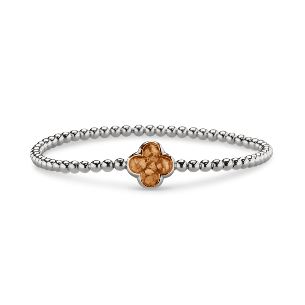 Clover Gem Flexible Bracelet in Gold - Silver memorial jewellery