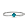Clover Gem Flexible Bracelet in Turquoise - Silver memorial jewellery