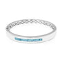 Polished Groove Bracelet in Baby Blue - Silver memorial jewellery